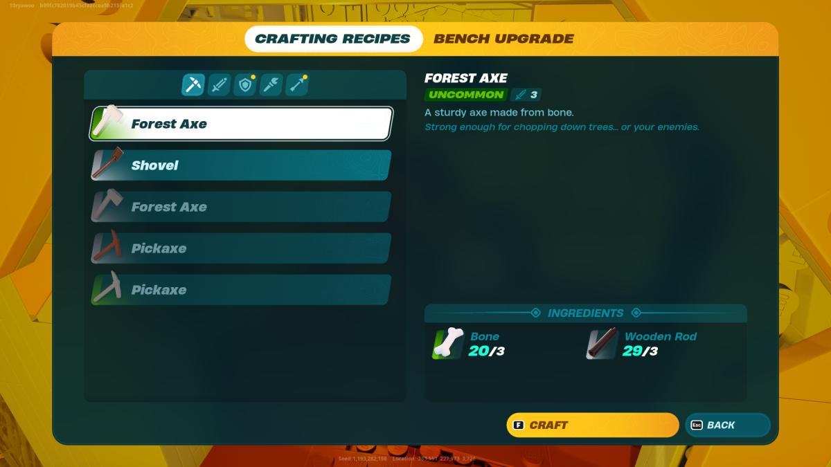 LEGO Fortnite how to craft an Axe Video Games on Sports